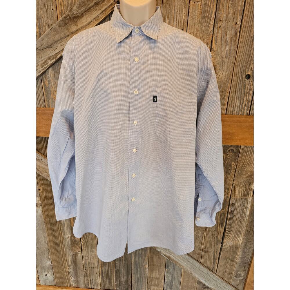 Polo Ralph Lauren Crane Navy Long Sleeve Button Up Large